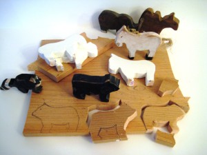 bright cut out animals
